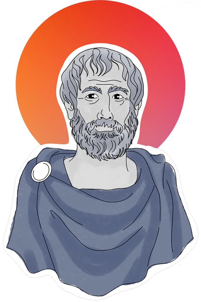Drawing of Aristotle